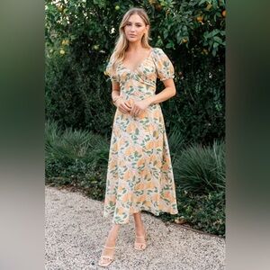 Baltic Born Amalfi Midi Lemons Dress